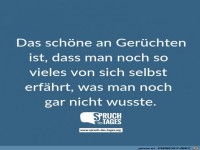 das schoene an geruechten