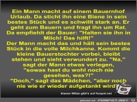 Ein Mann macht auf einem Bauernhof Urlaub