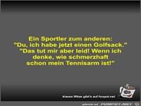 Ein Sportler zum anderen