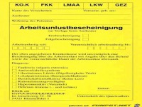 Bescheinigung