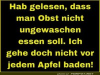 Obst nicht ungewaschen essen