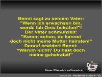 Benni sagt zu seinem Vater