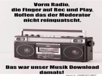 Nostalgie des Musikaufnehmens im Radio