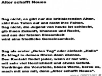 ein kleines Gedicht über das Alter