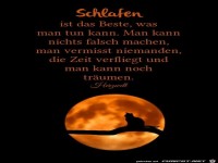 schlafen ist das beste