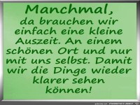 manchmal