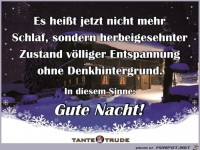 Es heisst nicht mehr Schlaf