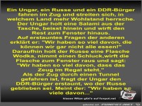 Ein Ungar, ein Russe und ein DDR-B�rger fahren im Zug und...