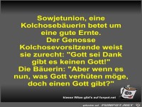 Sowjetunion, eine Kolchoseb�uerin betet um eine gute Ernte