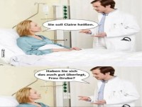 Lustiger Arztbesuch Dialog im Krankenhaus