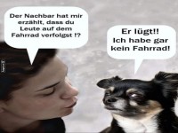 Hundelogen auf zwei R�dern!