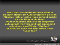 Nach dem ersten Rendezvous fährt er sie nach Hause