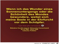 Wenn ich das Wunder eines
Sonnenuntergangs oder...