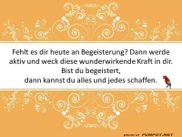 Fehlt es dir an Begeisterung