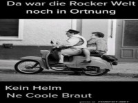 Retro-Rockerkultur auf dem Moped