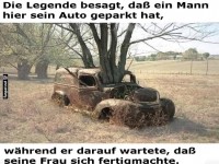 Verrostetes Auto und Geduld
