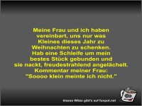 Meine Frau und ich haben vereinbart