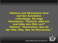 Helmut und Hannelore sind auf der Autobahn unterwegs