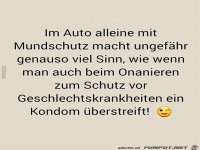 Im Auto allein