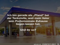 Als Pfand an der Tanke