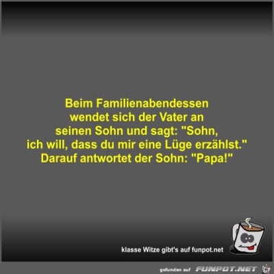 Beim-Familienabendessen-wendet-sich-der-Vater-an-seinen....jpg von Fossy