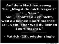 Humorvoller Dialog auf dem Nachhauseweg