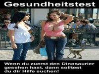 Humorvoller Gesundheitstest mit optischer Täuschung