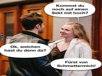 Sekt-Einladung mit Schmettermich