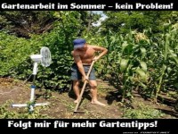 Gartenarbeit mit Ventilator-Power!