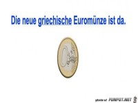 die neue griechische Euromuenze ist da