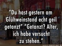 Gestern am Gl�hweinstand