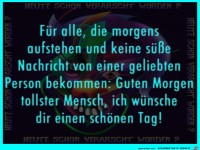 Keine guten morgen Nachricht