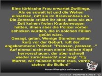 Eine türkische Frau erwartet Zwillinge