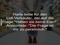 Witziger Austausch im Supermarkt