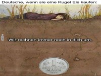 Nostalgie und Eis kaufen
