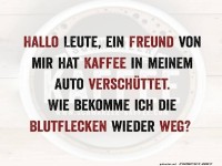 Kaffeefleck im Auto - Hilfe gesucht