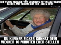 Oma auf der berholspur!