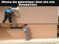 Billiger als ein Bauger�st: Menschliche Leiter