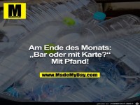Am Ende des Monats an der Kasse