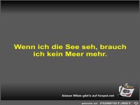 Wenn ich die See seh, brauch ich kein Meer mehr
