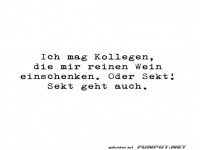 Kollegen, die reinen Wein einschenken