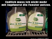 Veganer Glasreiniger als Wurst-Alternative