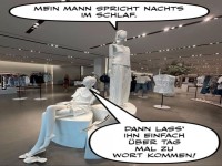 Mannequins im Gesprch ber Schlafgewohnheiten