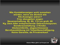 Wie Kontaktanzeigen wohl aussehen wrden