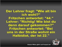 Der Lehrer fragt