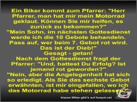 Ein Biker kommt zum Pfarrer