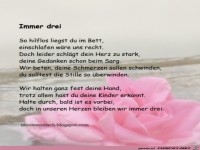 Immer drei - Trauergedicht von Nicole Sunitsch