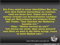 Ein Frau steht in einer �berf�llten Bar