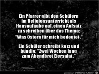 ein Pfarrer gibt Untericht