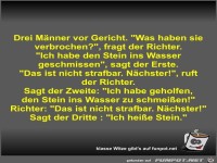 Drei M�nner vor Gericht